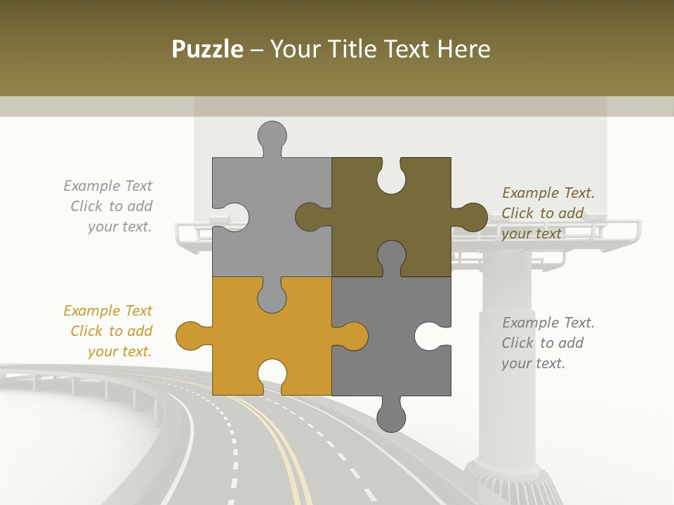 Border Striped Bridge PowerPoint Template