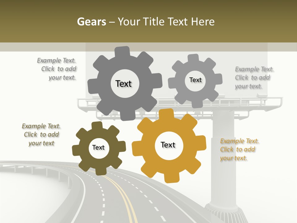 Border Striped Bridge PowerPoint Template