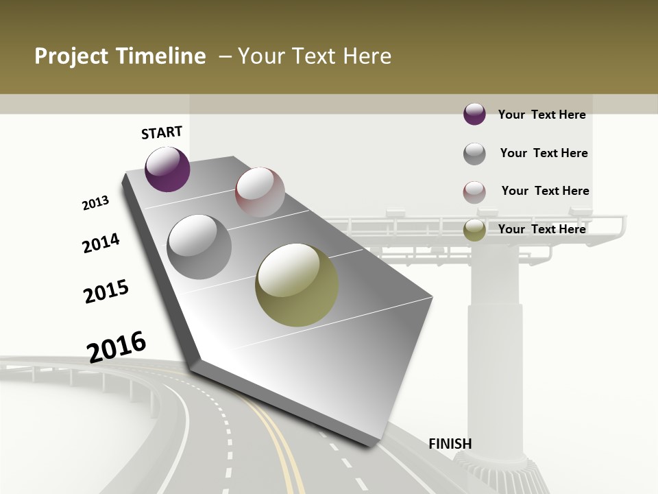 Border Striped Bridge PowerPoint Template
