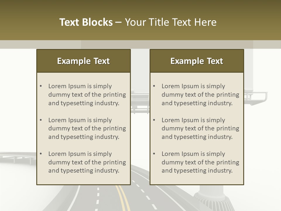 Border Striped Bridge PowerPoint Template