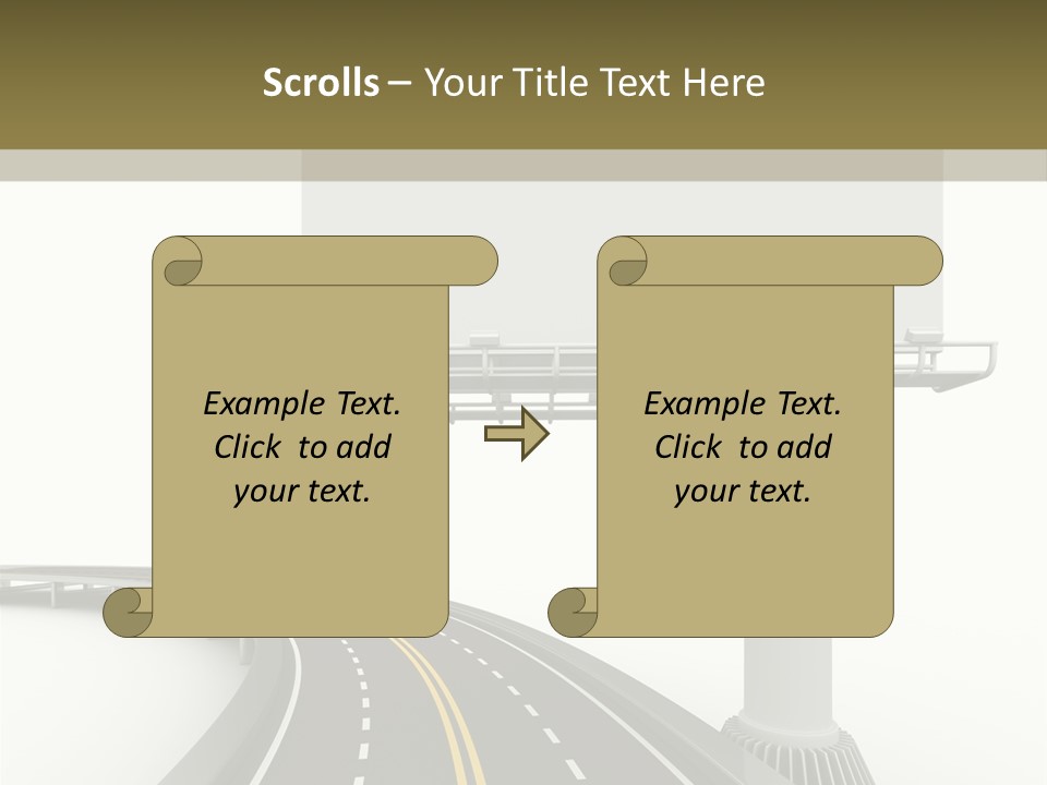 Border Striped Bridge PowerPoint Template