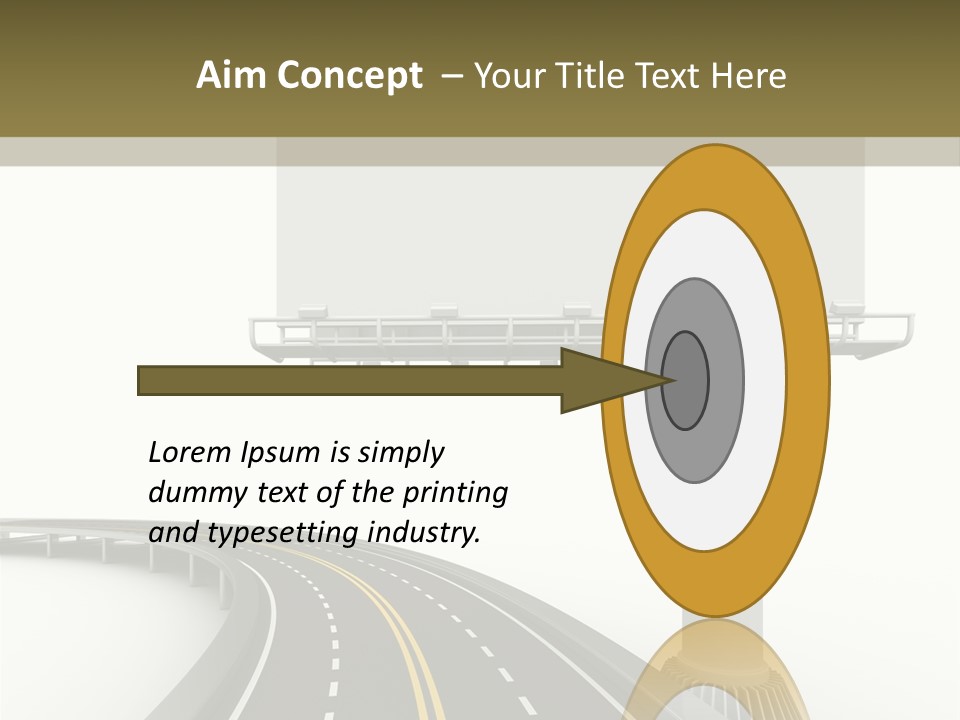 Border Striped Bridge PowerPoint Template