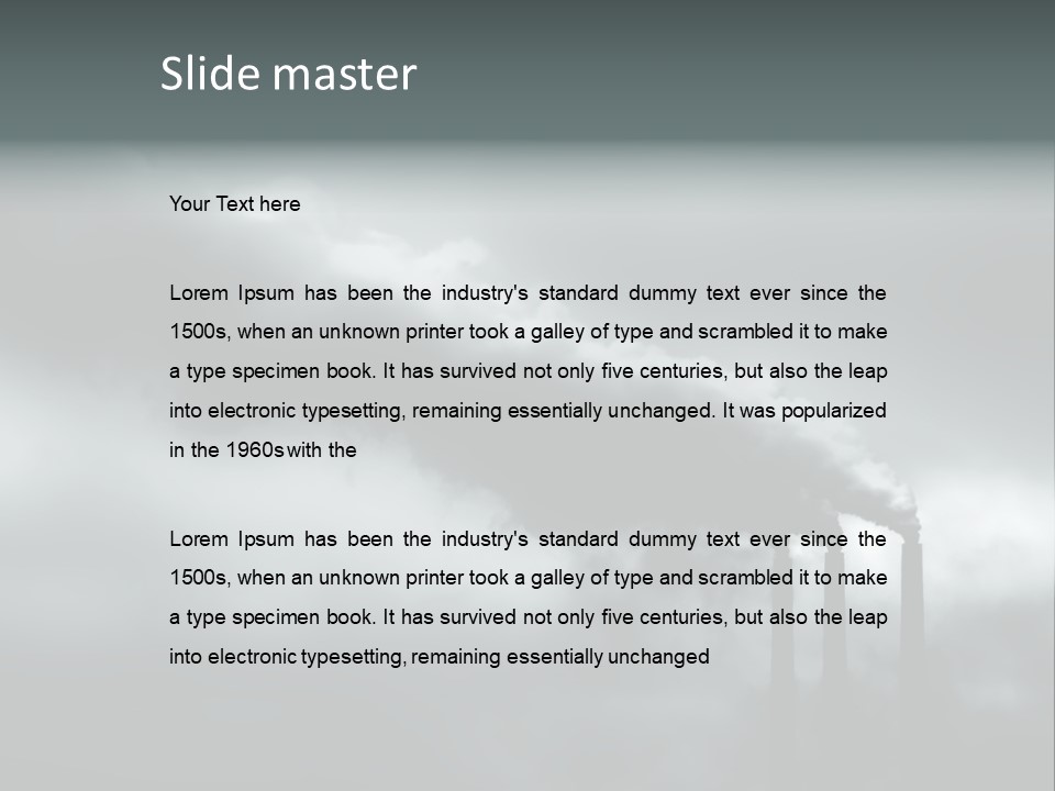 Pollution Industry Crisis PowerPoint Template