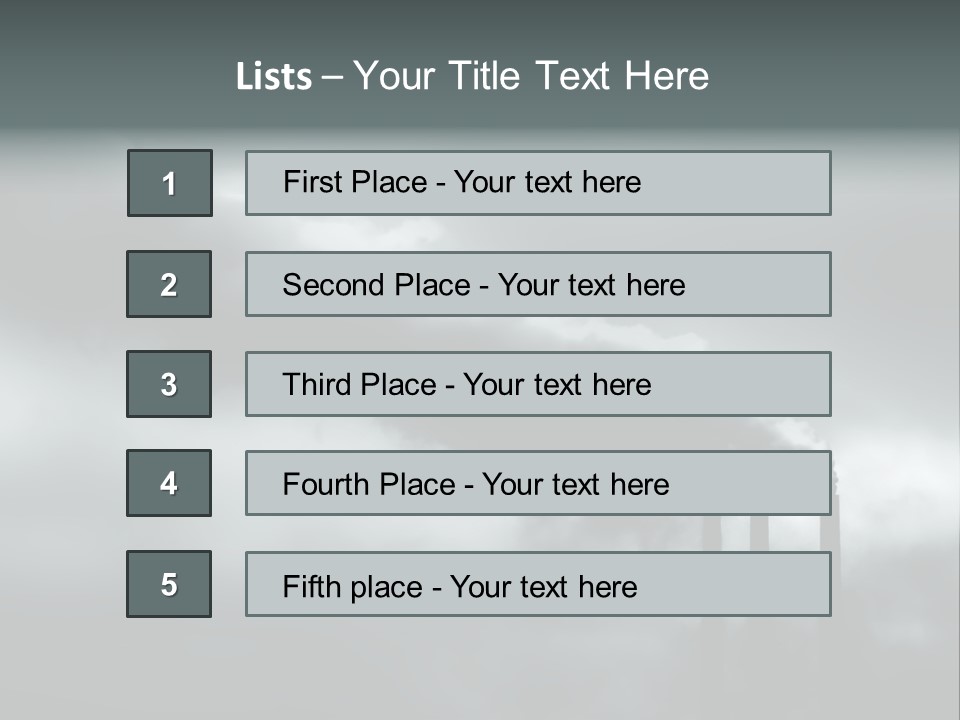 Pollution Industry Crisis PowerPoint Template