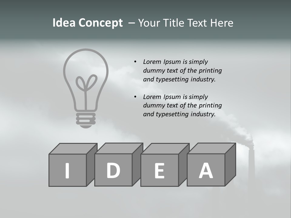 Pollution Industry Crisis PowerPoint Template