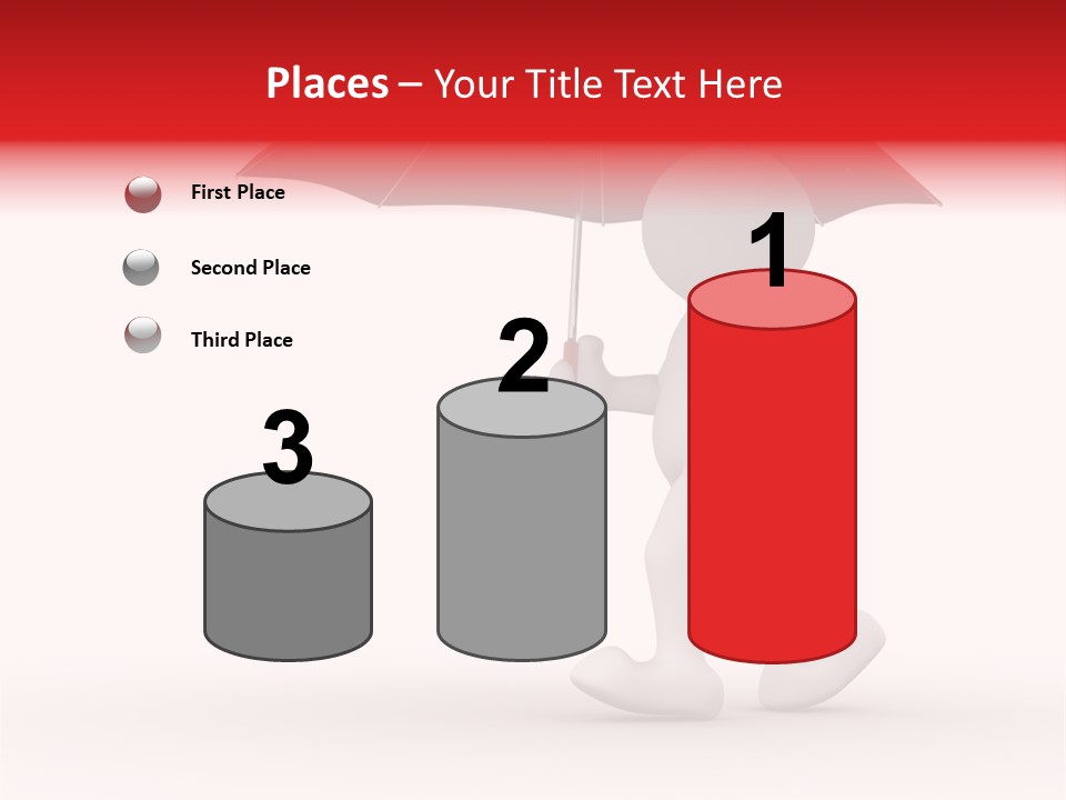 Man Shelter Rain PowerPoint Template