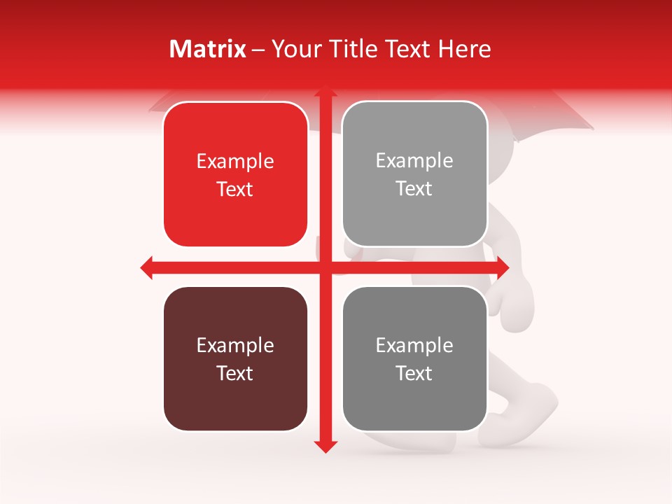 Man Shelter Rain PowerPoint Template