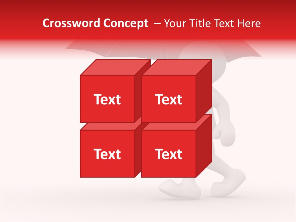 Man Shelter Rain PowerPoint Template