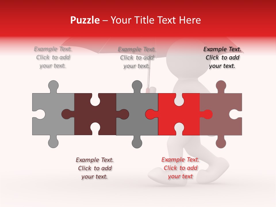 Man Shelter Rain PowerPoint Template