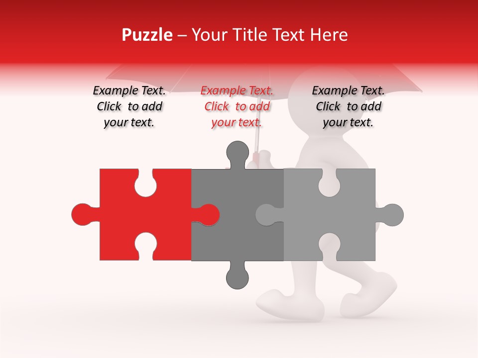 Man Shelter Rain PowerPoint Template