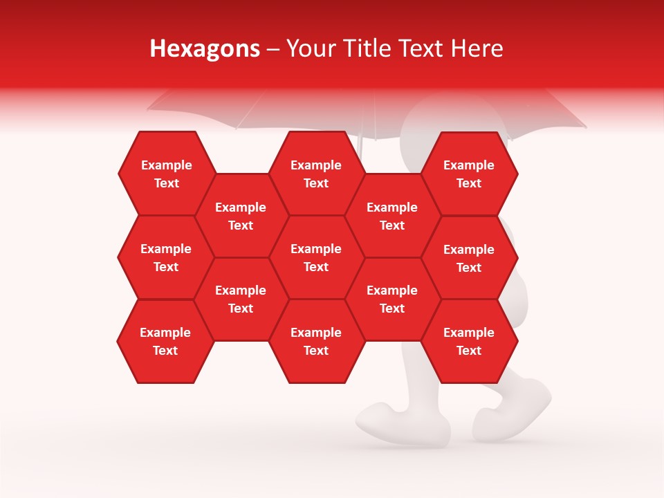 Man Shelter Rain PowerPoint Template