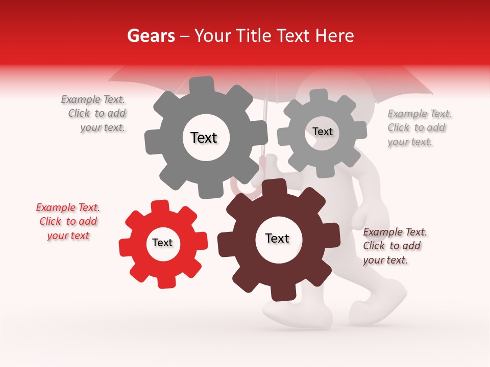Man Shelter Rain PowerPoint Template