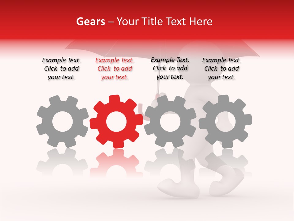 Man Shelter Rain PowerPoint Template