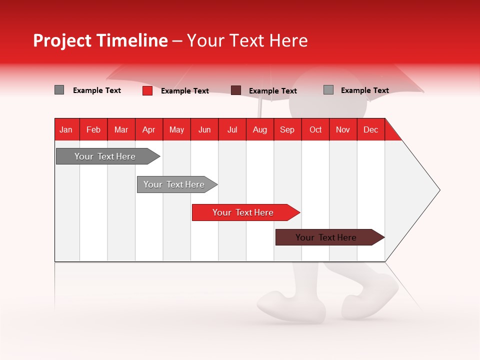 Man Shelter Rain PowerPoint Template