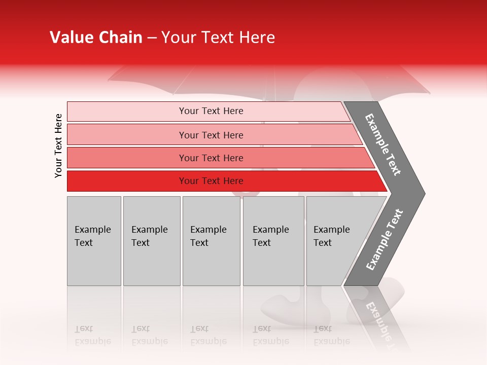 Man Shelter Rain PowerPoint Template