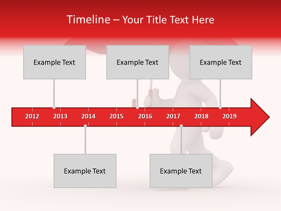 Man Shelter Rain PowerPoint Template