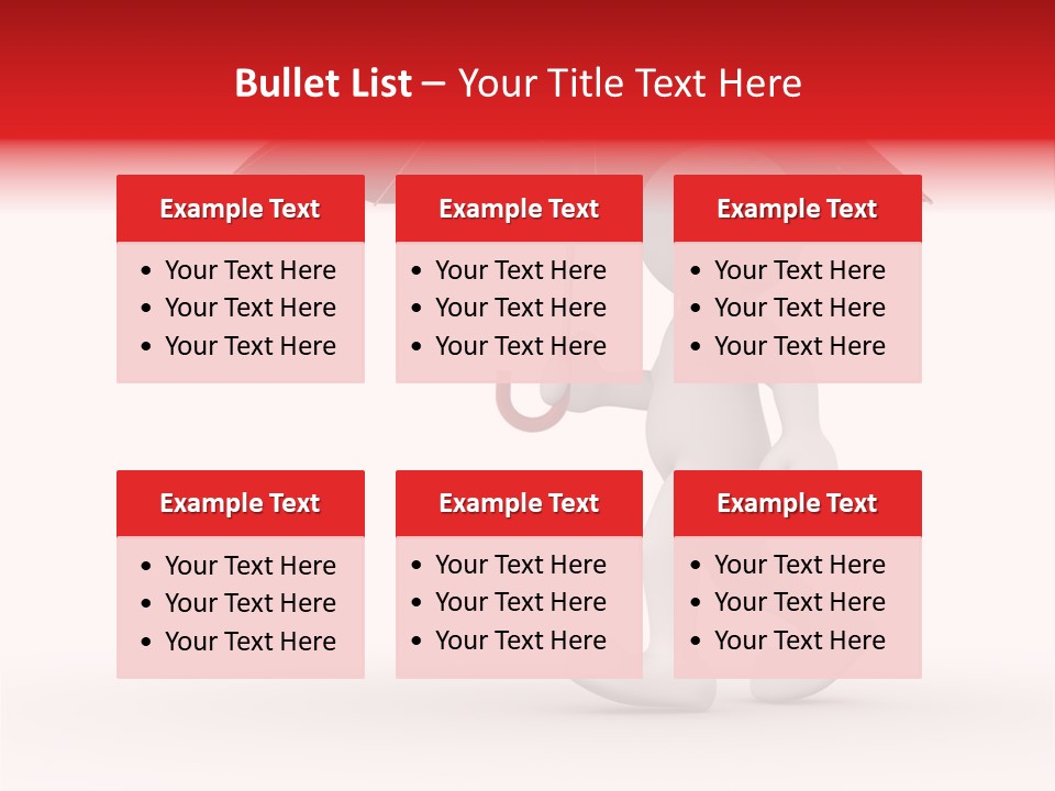 Man Shelter Rain PowerPoint Template