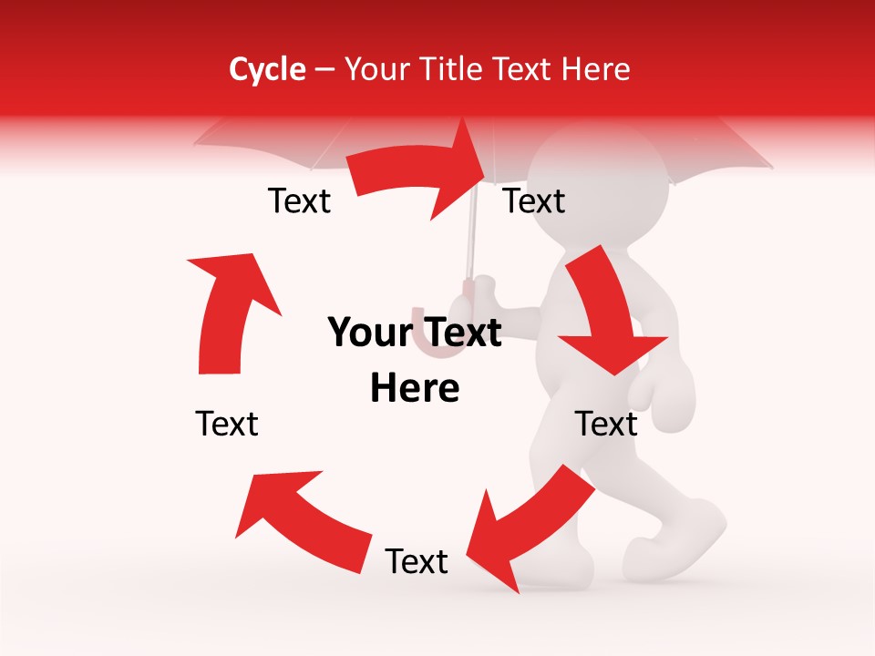 Man Shelter Rain PowerPoint Template