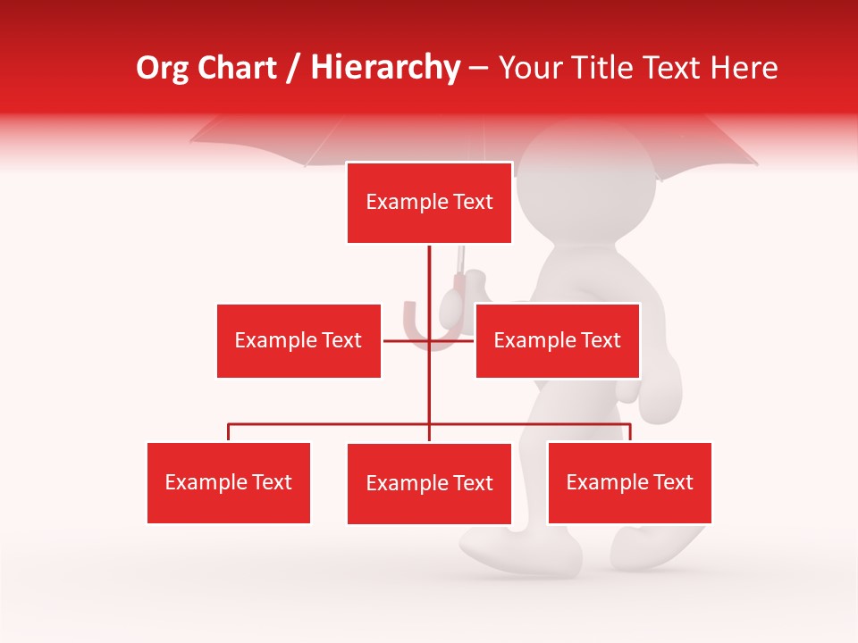 Man Shelter Rain PowerPoint Template