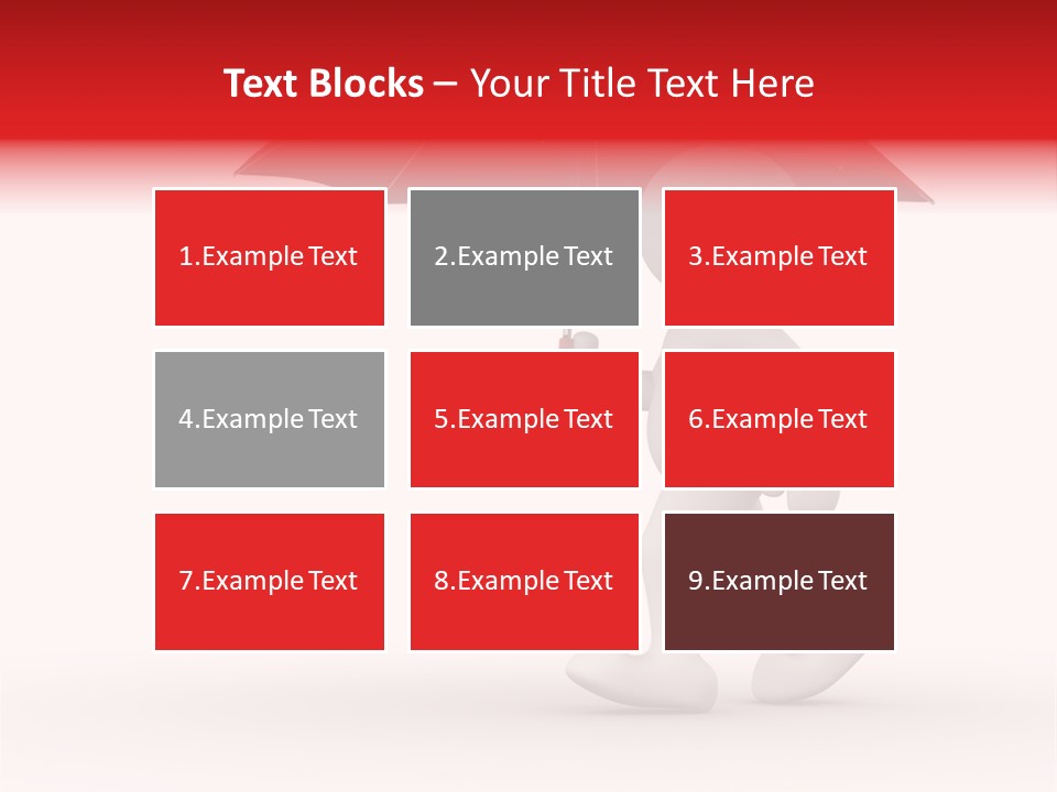 Man Shelter Rain PowerPoint Template