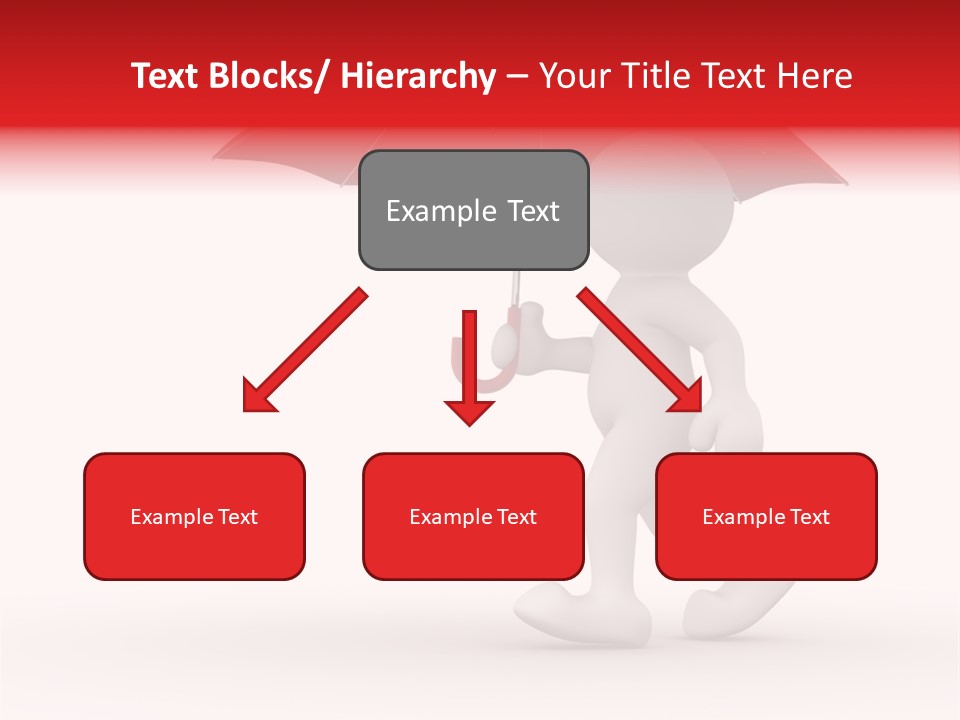 Man Shelter Rain PowerPoint Template