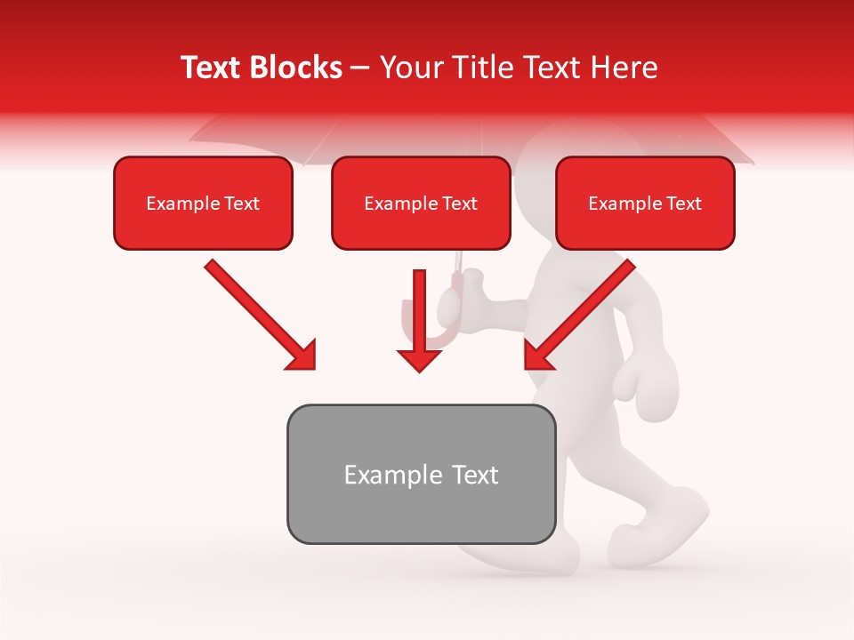 Man Shelter Rain PowerPoint Template