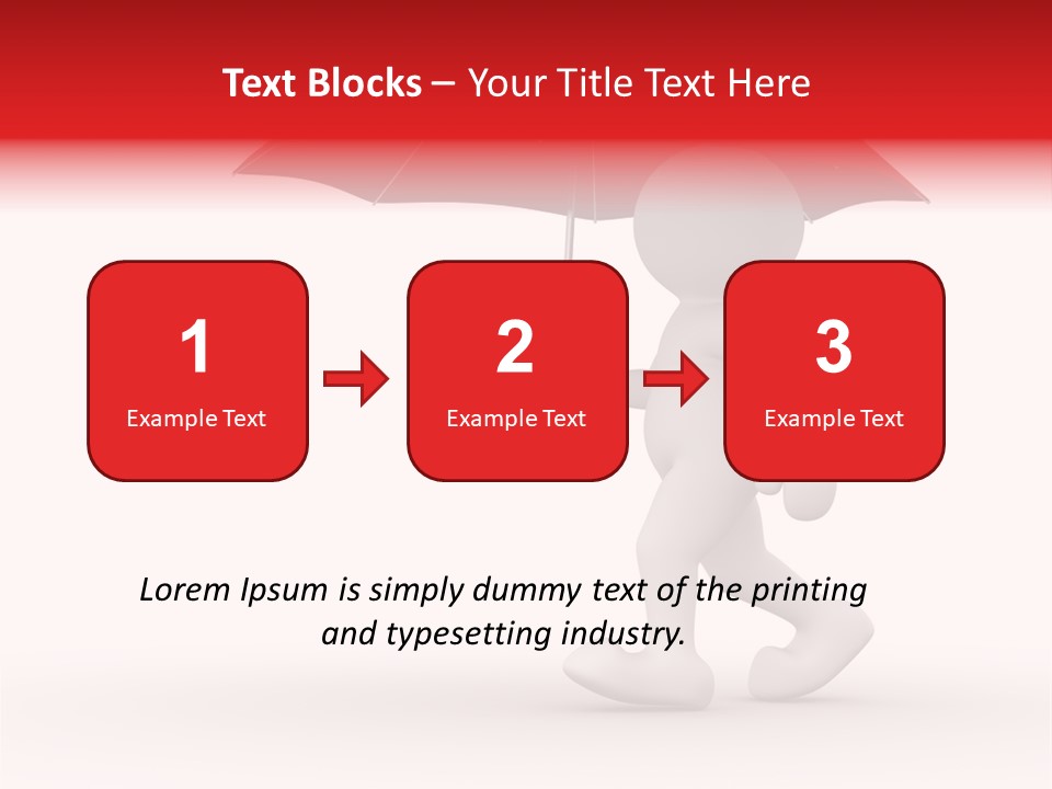 Man Shelter Rain PowerPoint Template