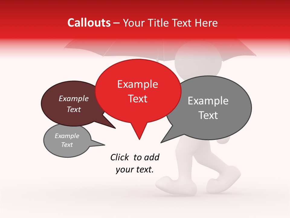 Man Shelter Rain PowerPoint Template