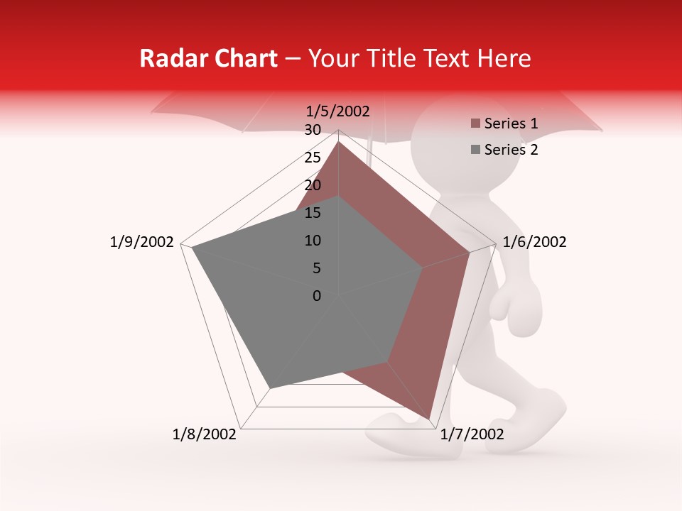 Man Shelter Rain PowerPoint Template