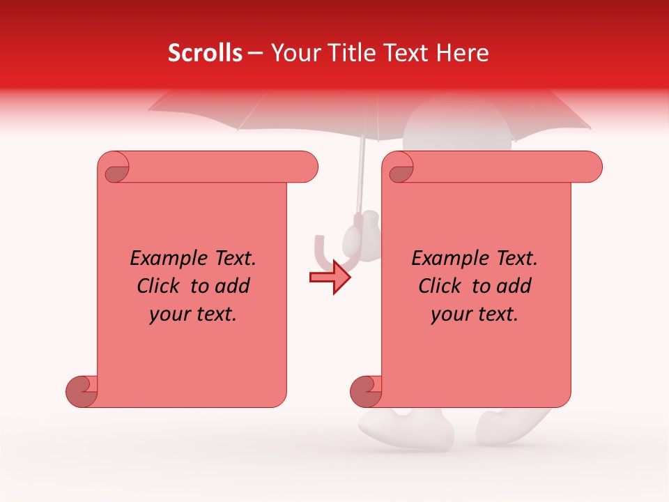 Man Shelter Rain PowerPoint Template