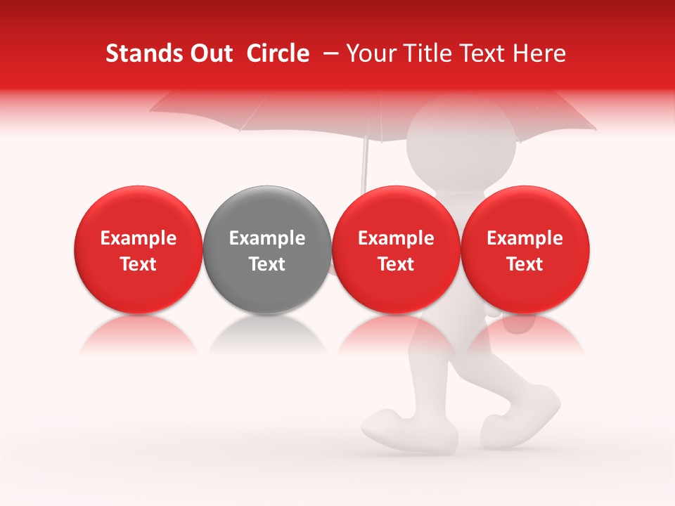 Man Shelter Rain PowerPoint Template