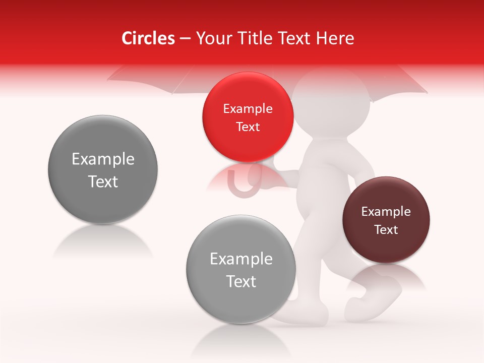 Man Shelter Rain PowerPoint Template