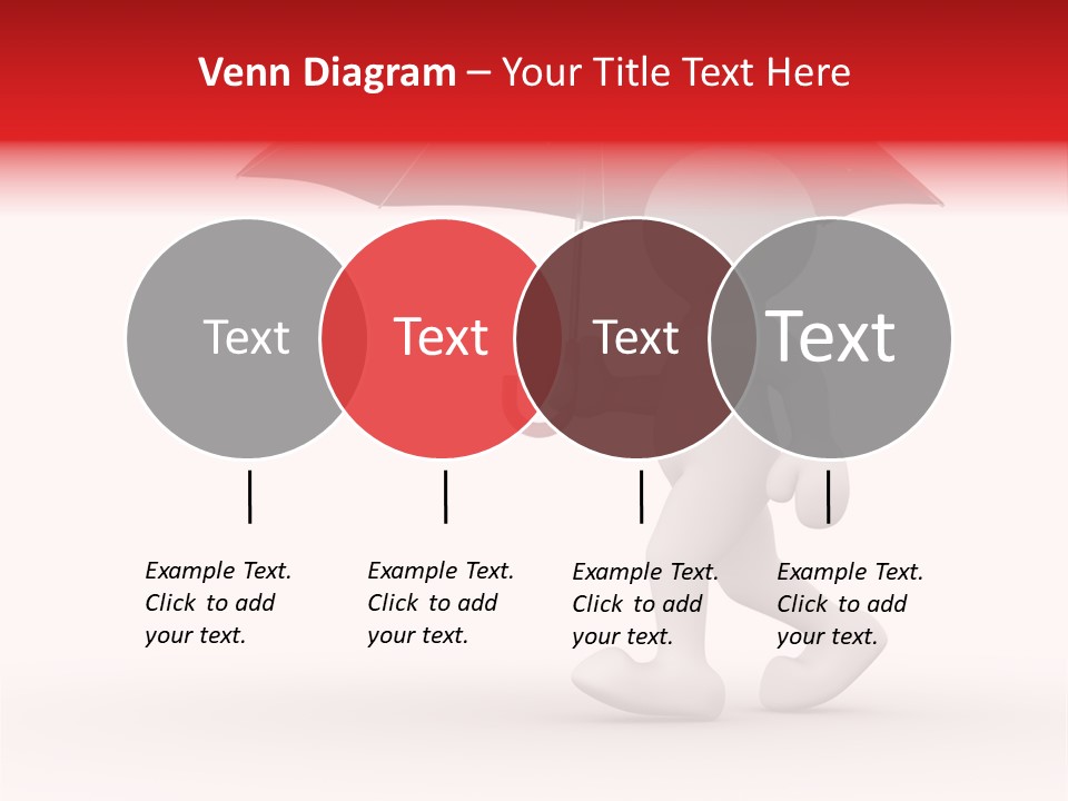 Man Shelter Rain PowerPoint Template