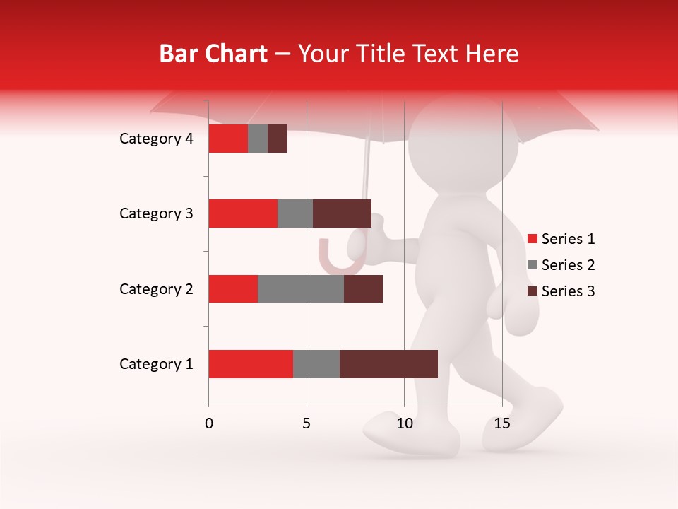 Man Shelter Rain PowerPoint Template