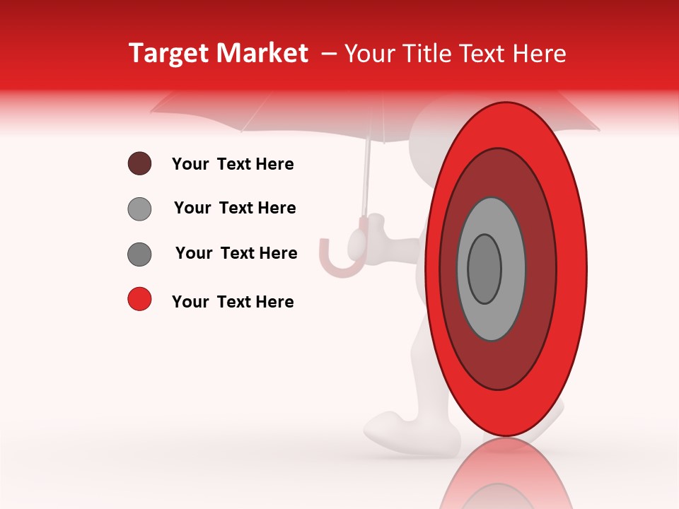 Man Shelter Rain PowerPoint Template