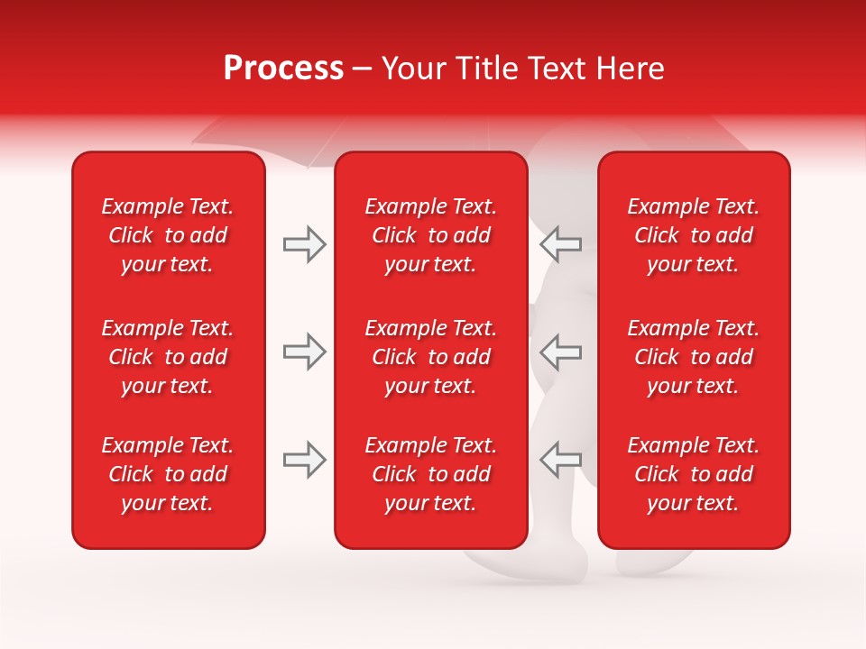 Man Shelter Rain PowerPoint Template