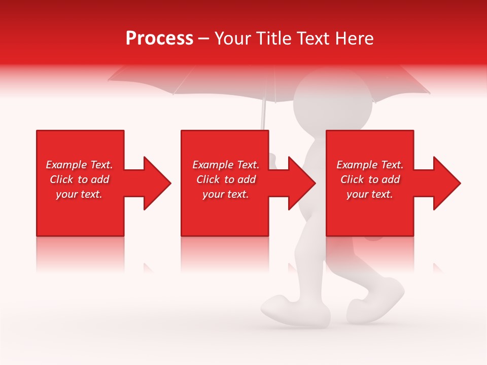 Man Shelter Rain PowerPoint Template