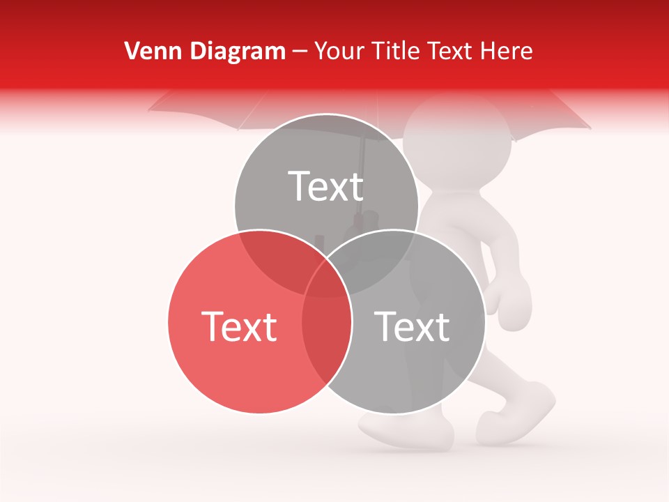 Man Shelter Rain PowerPoint Template