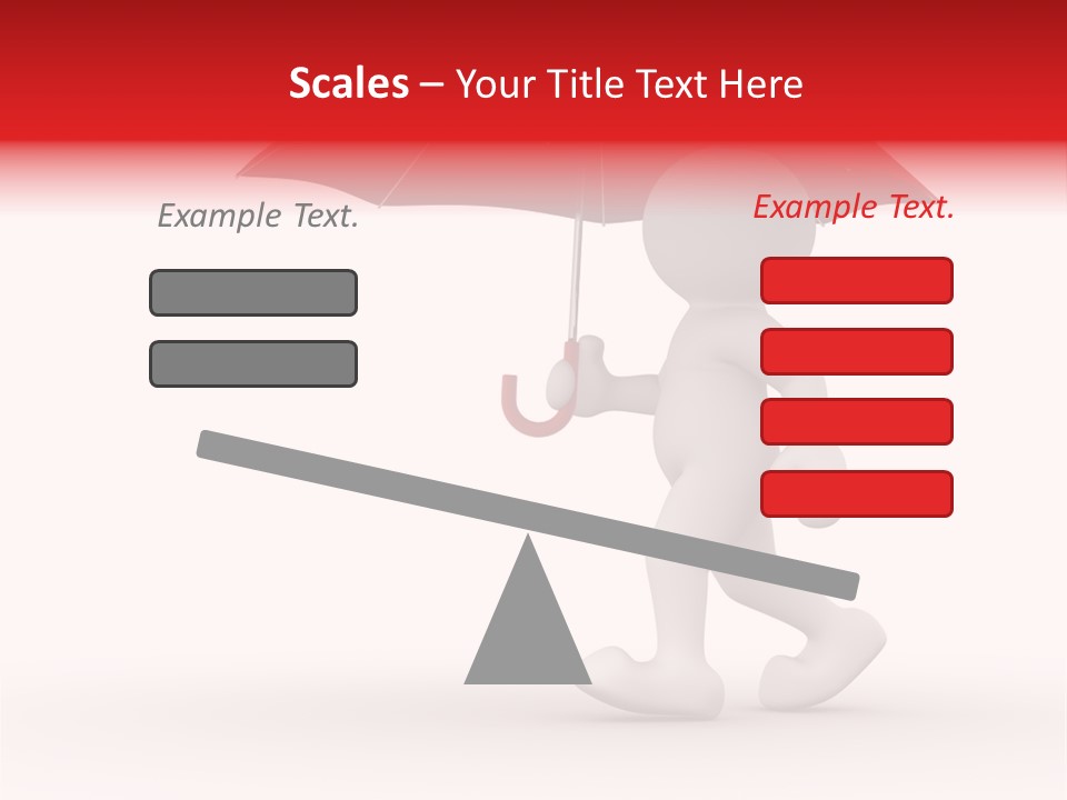 Man Shelter Rain PowerPoint Template