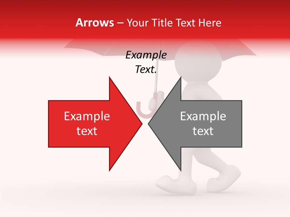 Man Shelter Rain PowerPoint Template