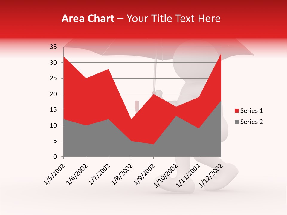 Man Shelter Rain PowerPoint Template