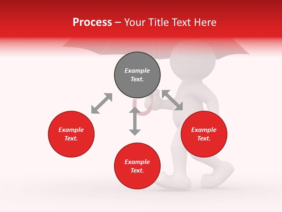 Man Shelter Rain PowerPoint Template