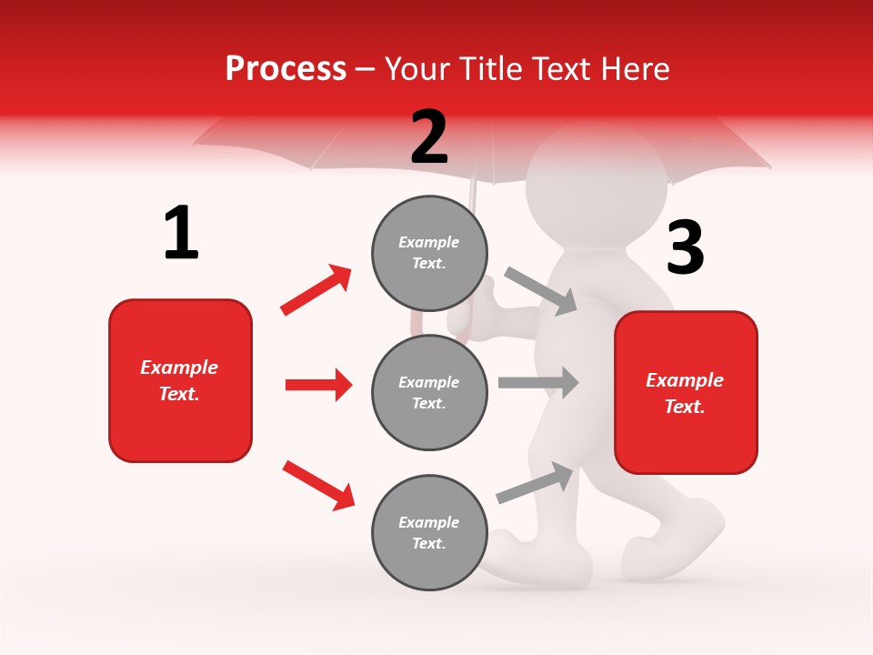 Man Shelter Rain PowerPoint Template