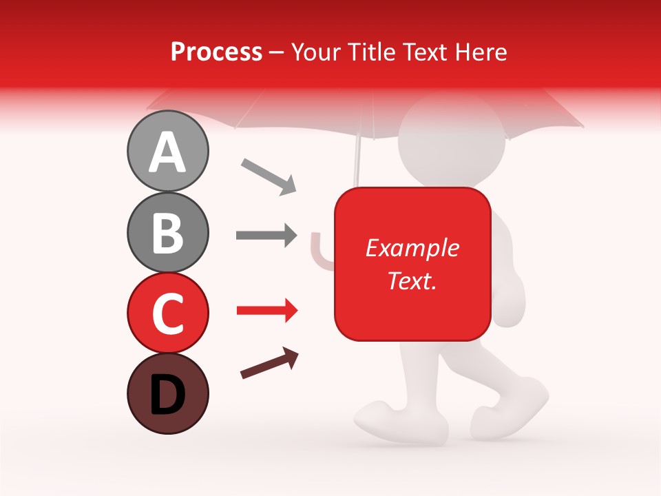 Man Shelter Rain PowerPoint Template