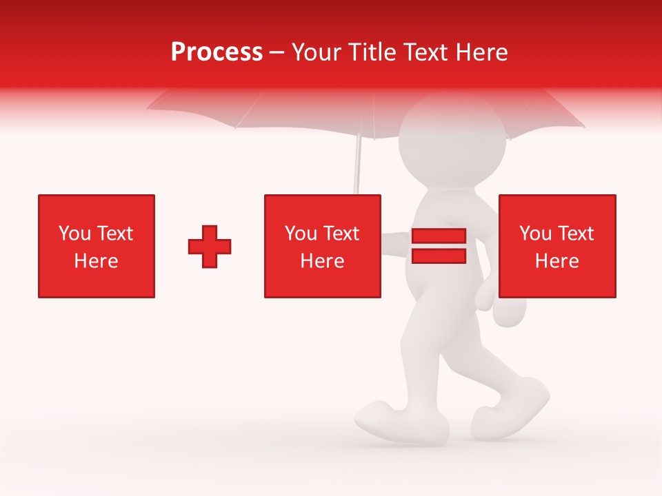 Man Shelter Rain PowerPoint Template