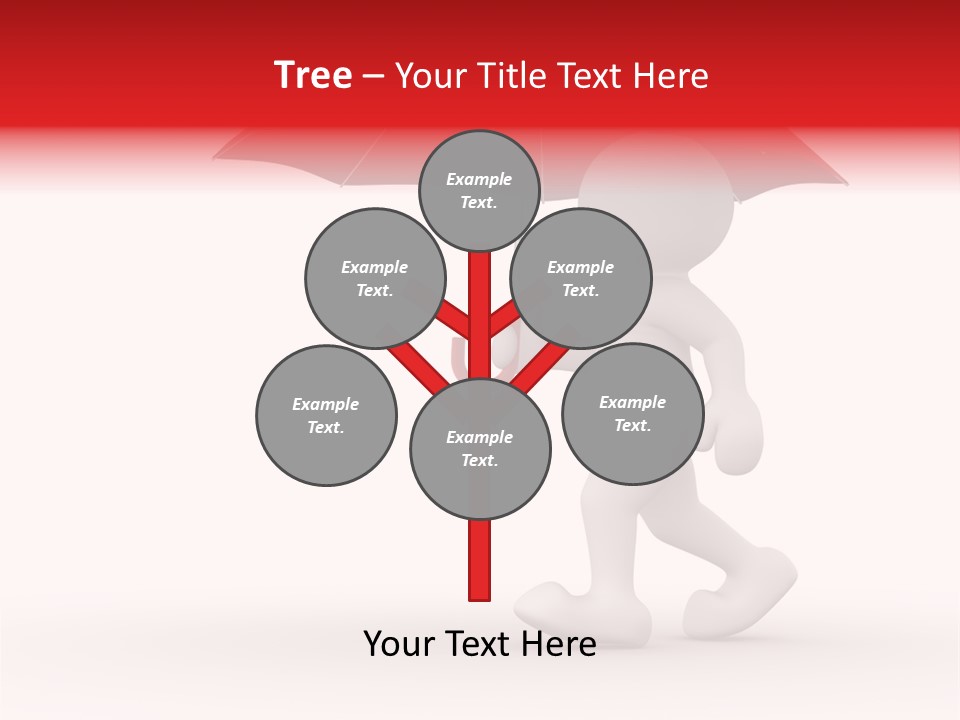 Man Shelter Rain PowerPoint Template