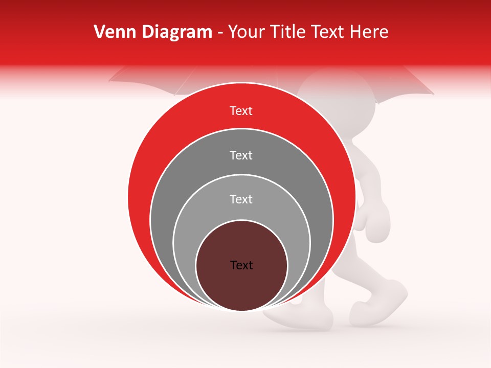 Man Shelter Rain PowerPoint Template