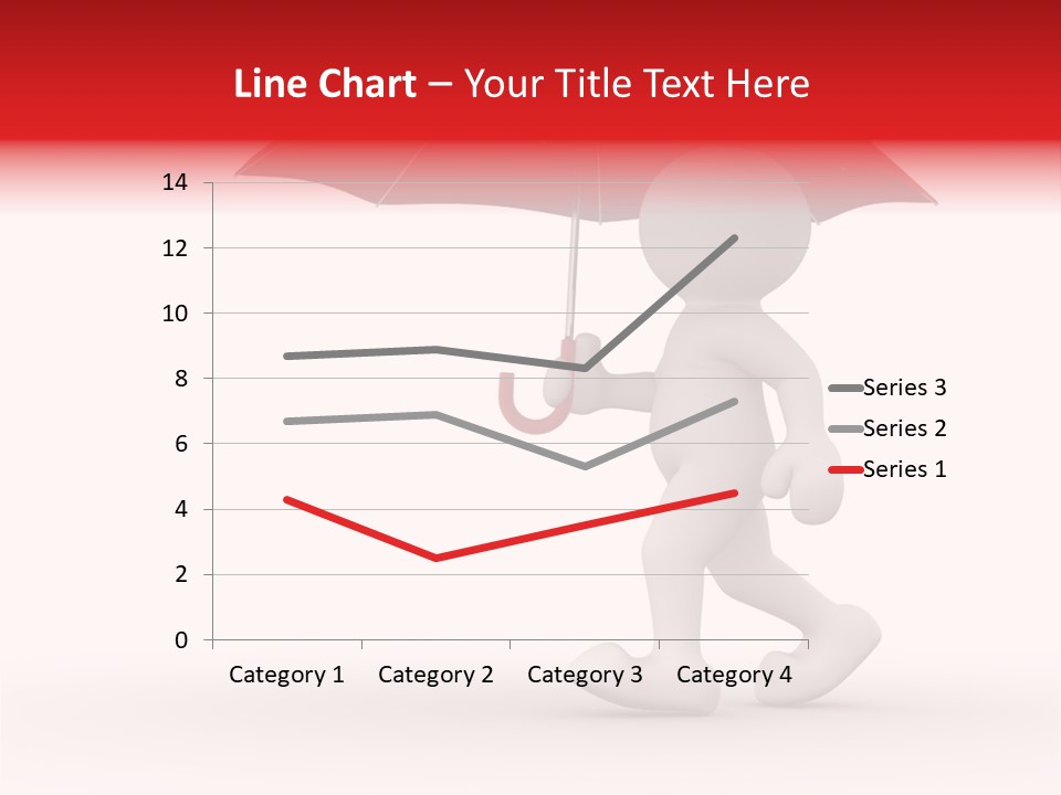 Man Shelter Rain PowerPoint Template