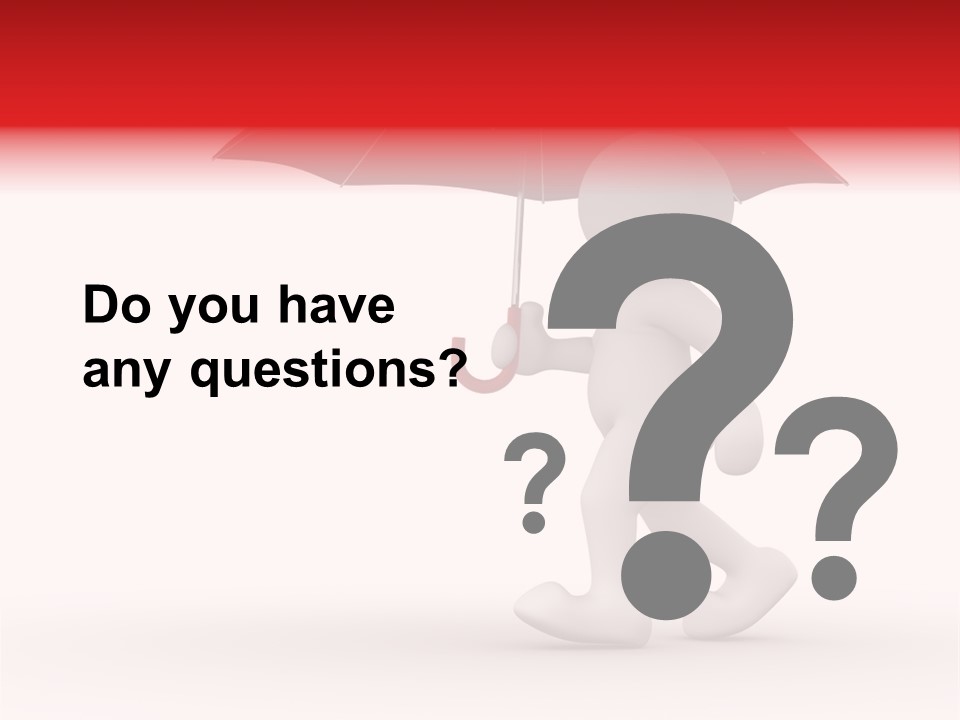 Man Shelter Rain PowerPoint Template