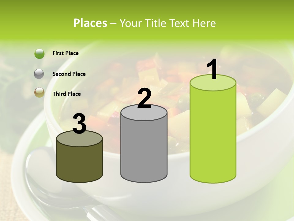 Green Bean Dish Red PowerPoint Template